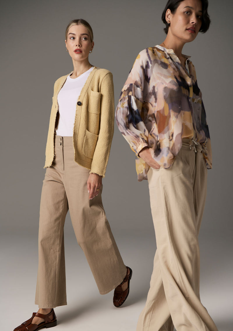 POL Clothing Collage Silk Top