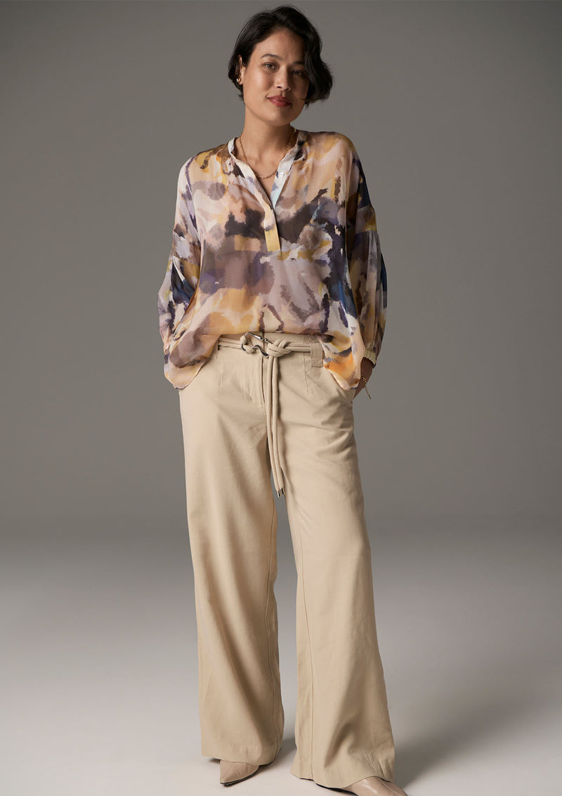 POL Clothing Collage Silk Top