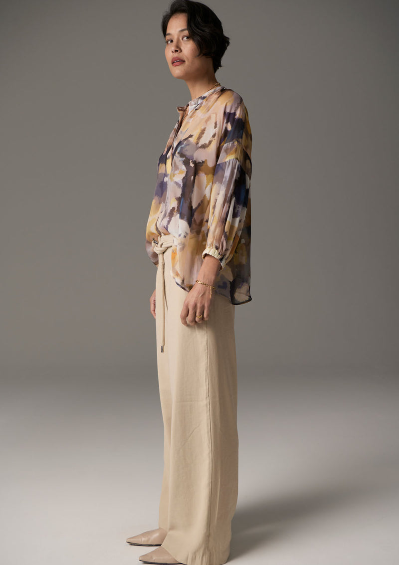 POL Clothing Collage Silk Top