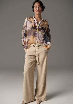 POL Clothing Collage Silk Top