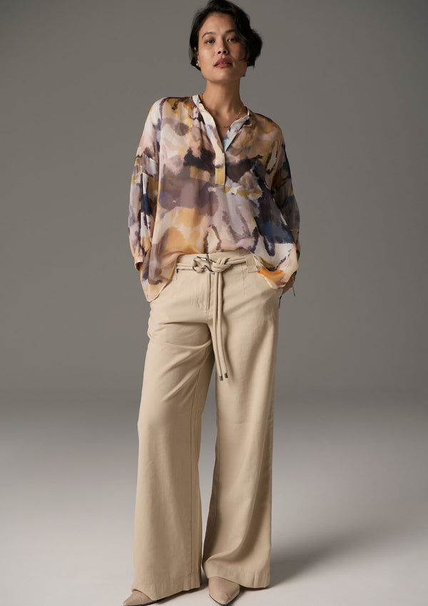 POL Clothing Collage Silk Top