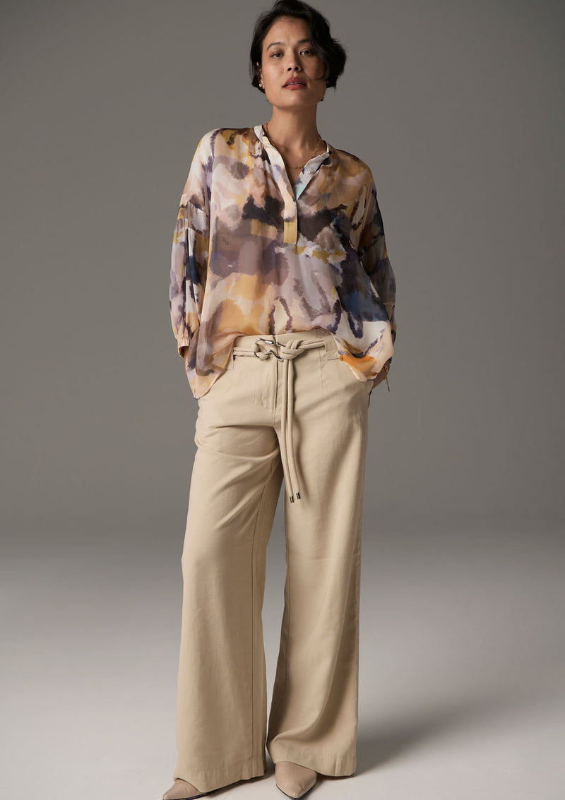 POL Clothing Collage Silk Top
