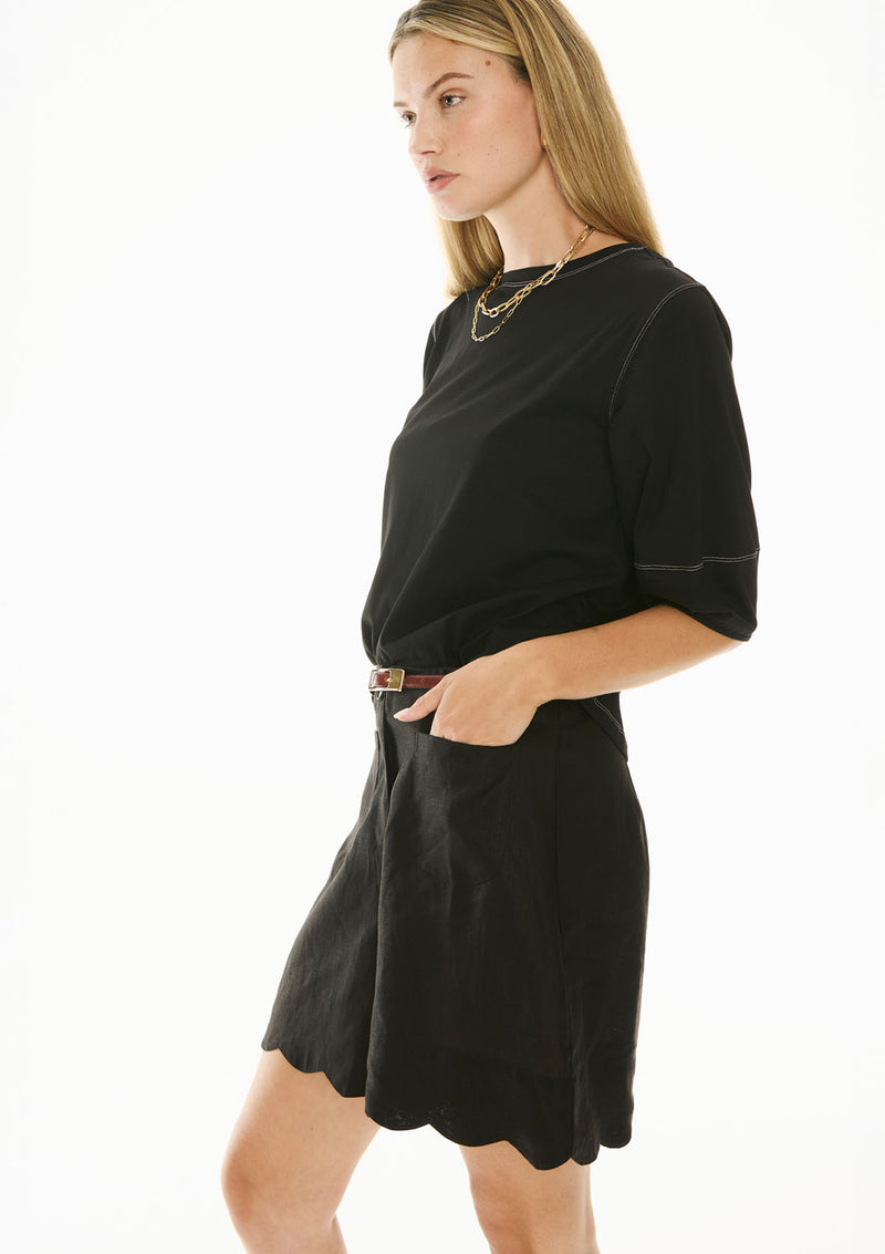 POL Clothing Harlyn Topstitch Tee