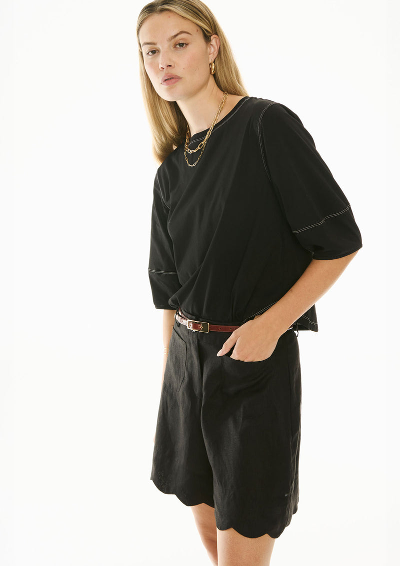 POL Clothing Harlyn Topstitch Tee