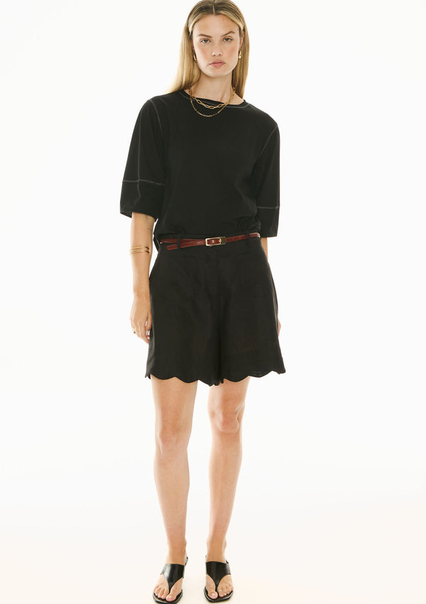 POL Clothing Harlyn Topstitch Tee