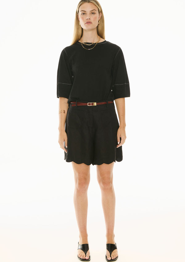 POL Clothing Harlyn Topstitch Tee