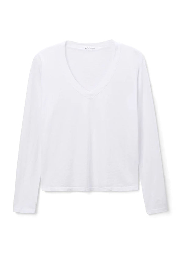 Perfect White Tee Jimi V-Neck L/S T-Shirt
