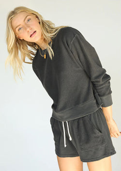 Perfect White Tee Emmy Reverse French Terry Crew Neck