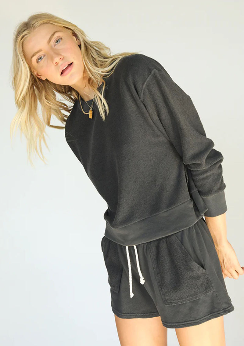 Perfect White Tee Emmy Reverse French Terry Crew Neck