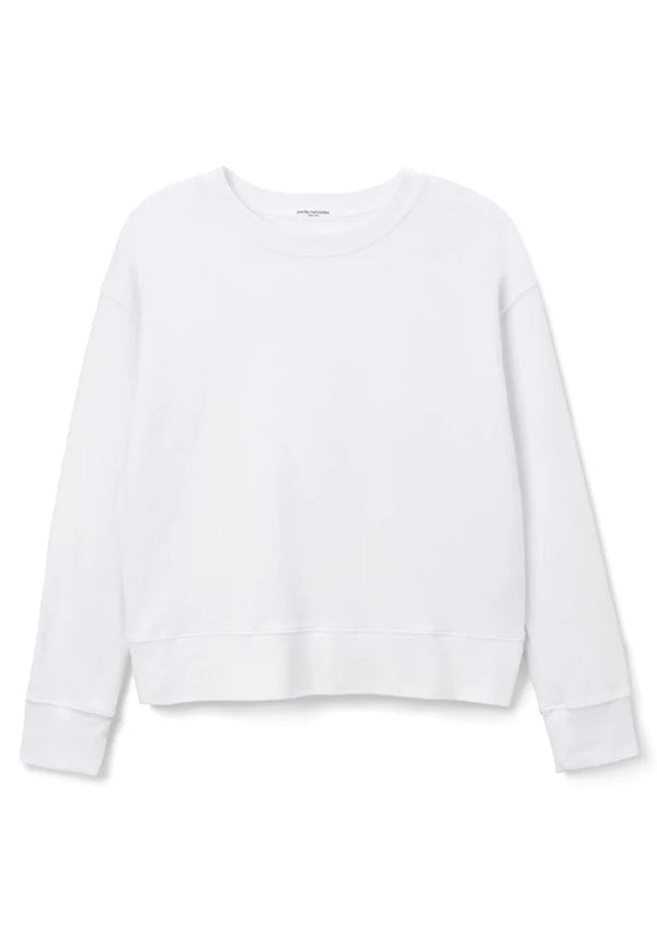 Perfect White Serena Pique Drop Shoulder Pullover