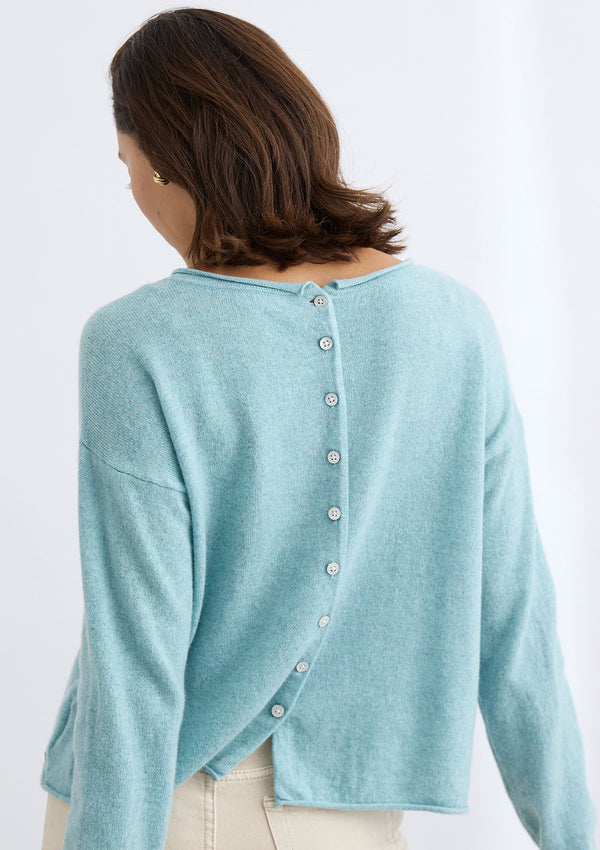 Mia Fratino Pure Reversible Button Cardigan - Oasis