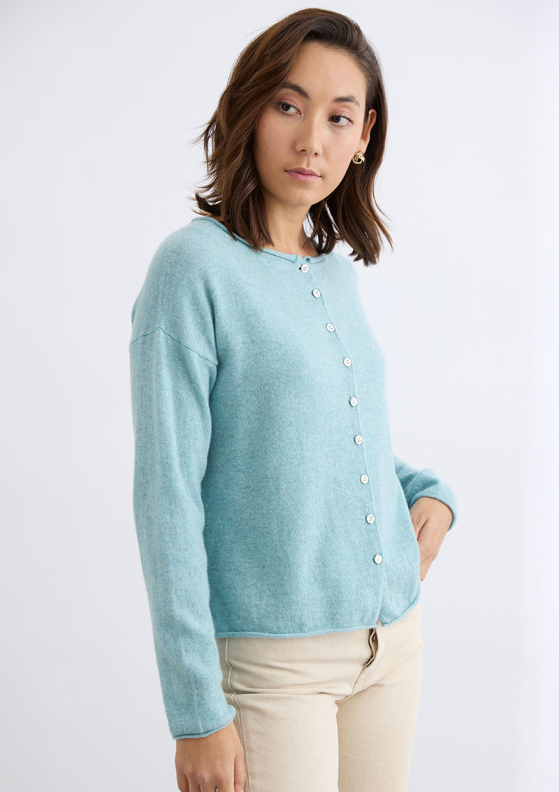 Mia Fratino Pure Reversible Button Cardigan - Oasis