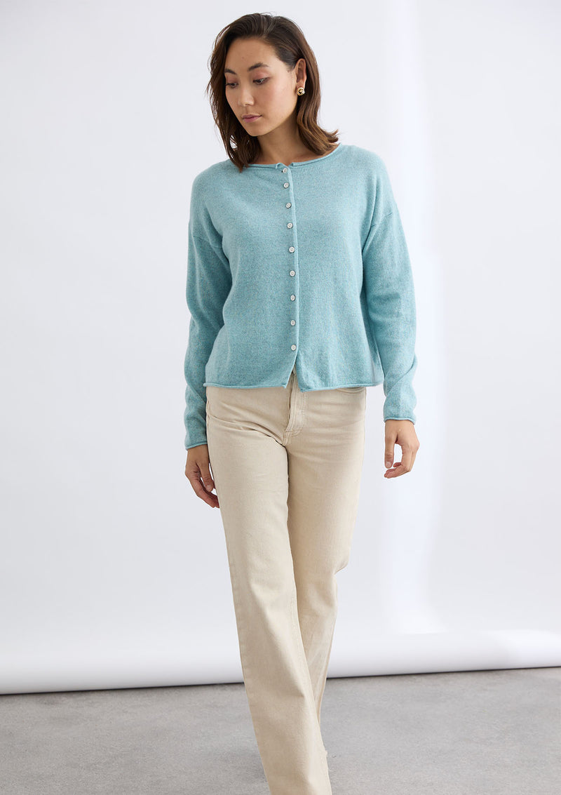 Mia Fratino Pure Reversible Button Cardigan - Oasis