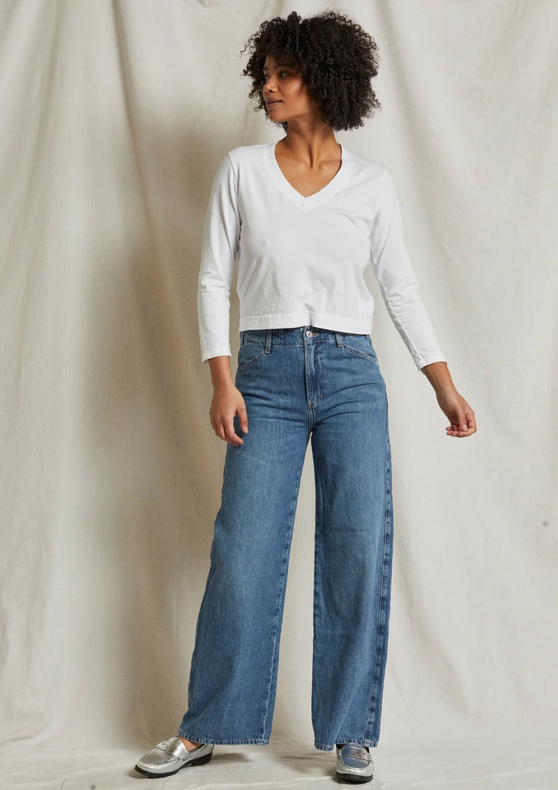 Perfect White Tee Sinatra L/S V- Neck Top