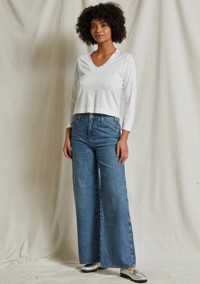 Perfect White Tee Sinatra L/S V- Neck Top