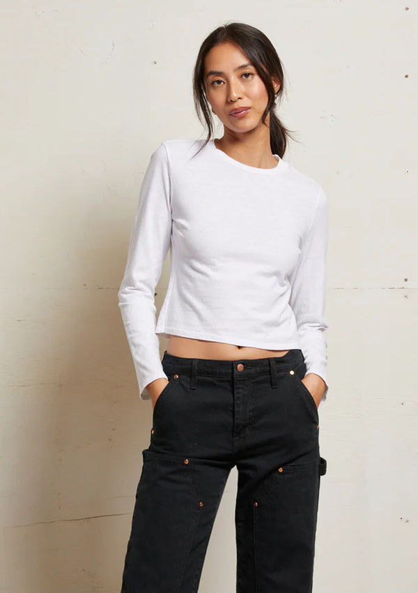 Perfect White Tee Jamie Recycled Long Sleeve Top
