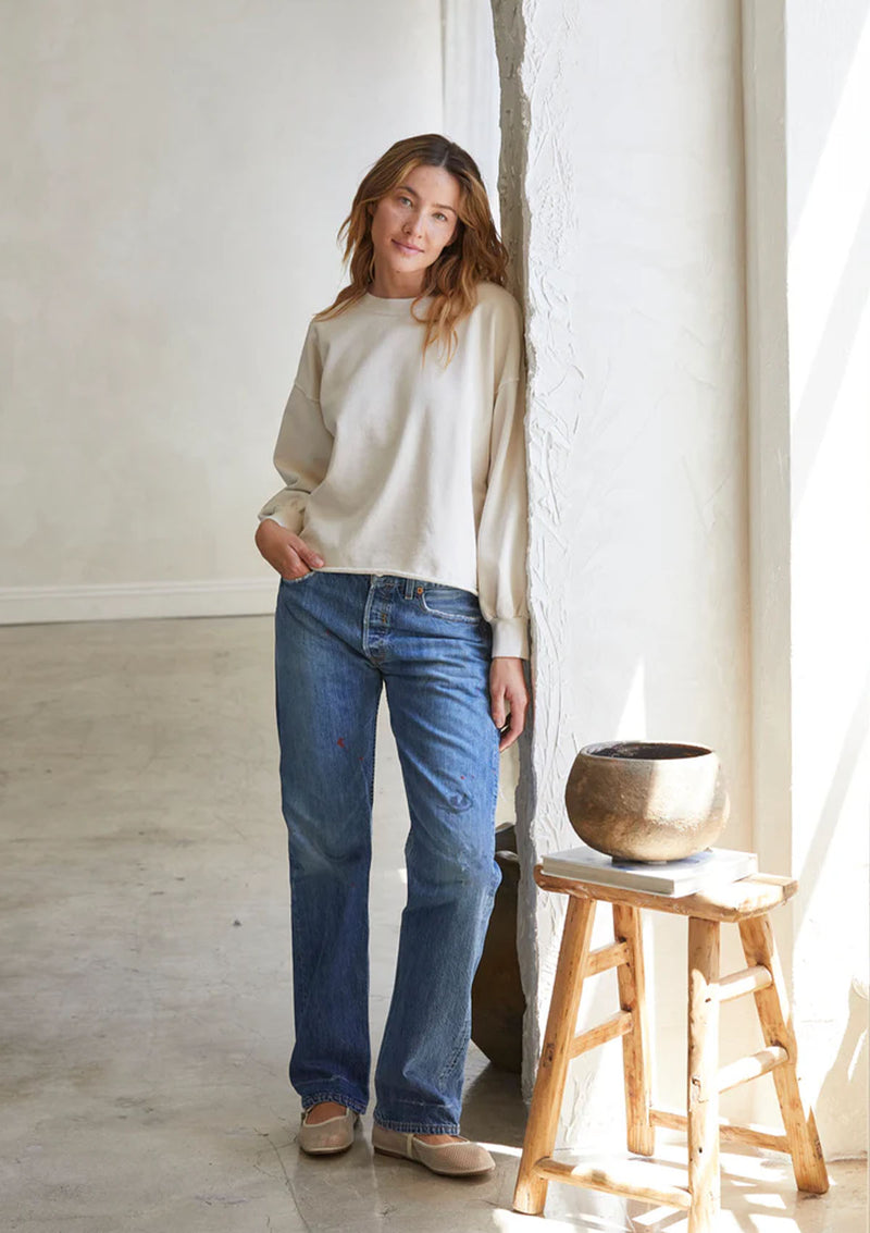 Perfect White Tee Zayne French Terry Long Sleeve Pullover