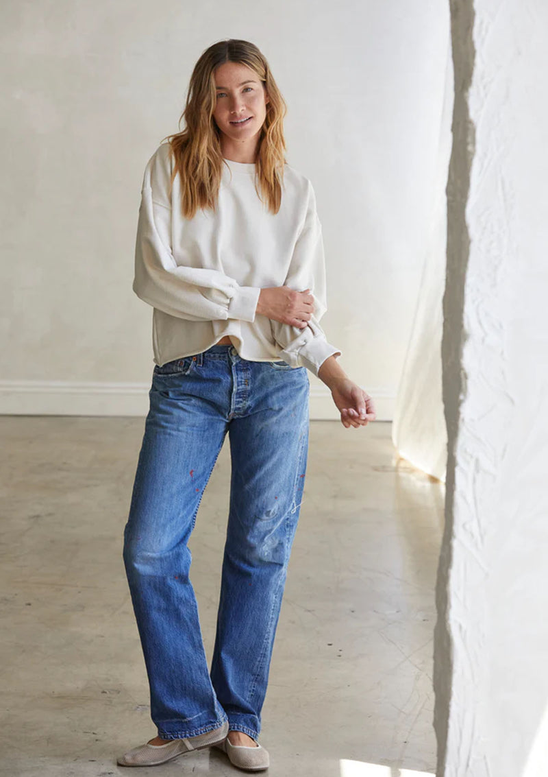 Perfect White Tee Zayne French Terry Long Sleeve Pullover