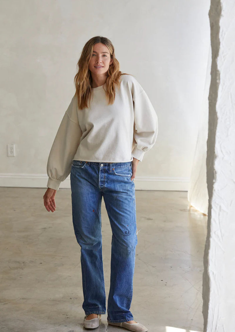 Perfect White Tee Zayne French Terry Long Sleeve Pullover