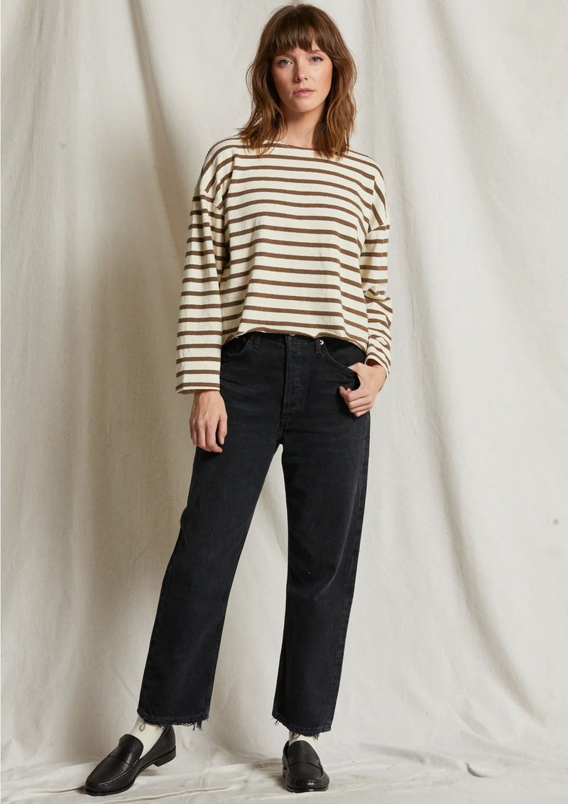 Perfect White Tee Taylor Long Sleeve Stripe Top