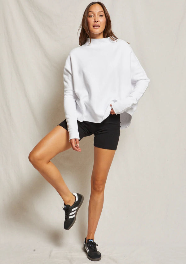 Perfect White Tee Morrison Fleece Mock Neck