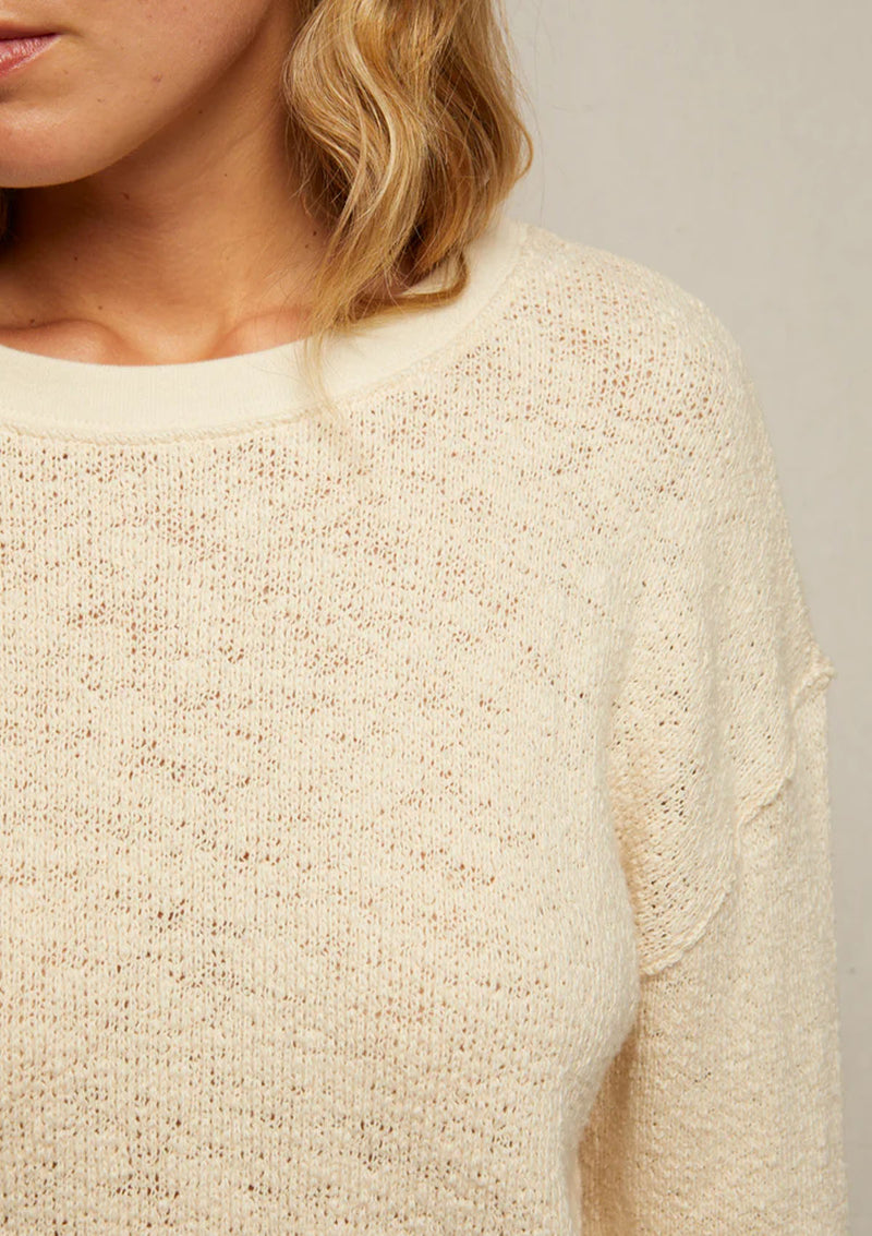 Perfect White Tee Juliette Slub Mesh Sweater