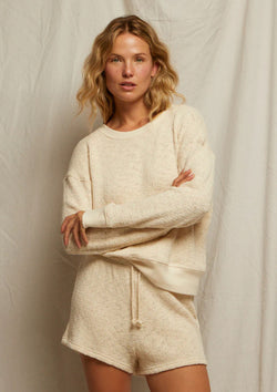 Perfect White Tee Juliette Slub Mesh Sweater