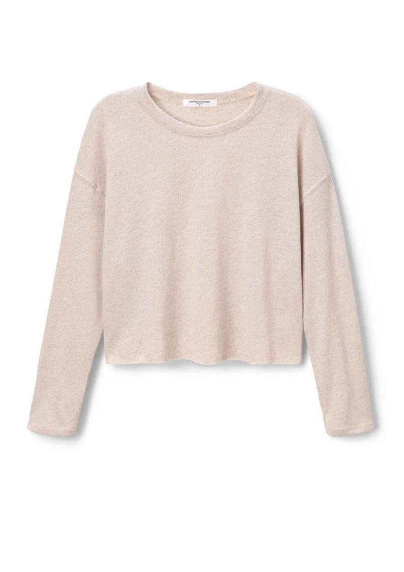 Perfect White Tee Millie Linen Spandex Long Sleeve