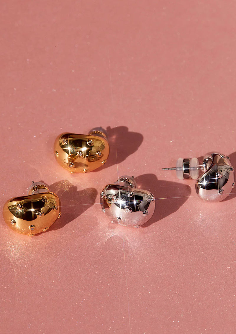 LUV AJ Mini Pave Molten Studs