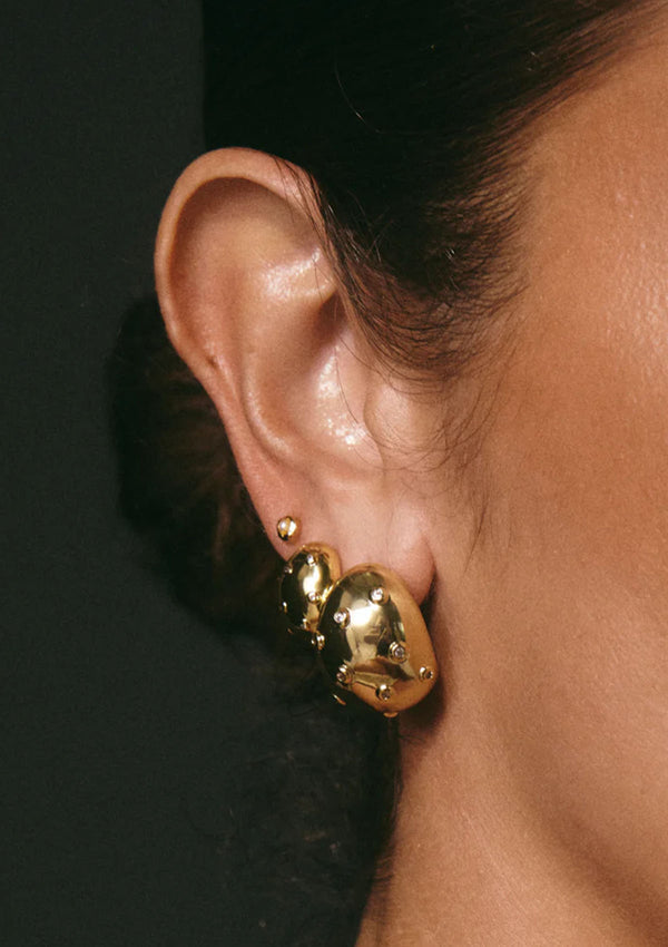 LUV AJ Mini Pave Molten Studs