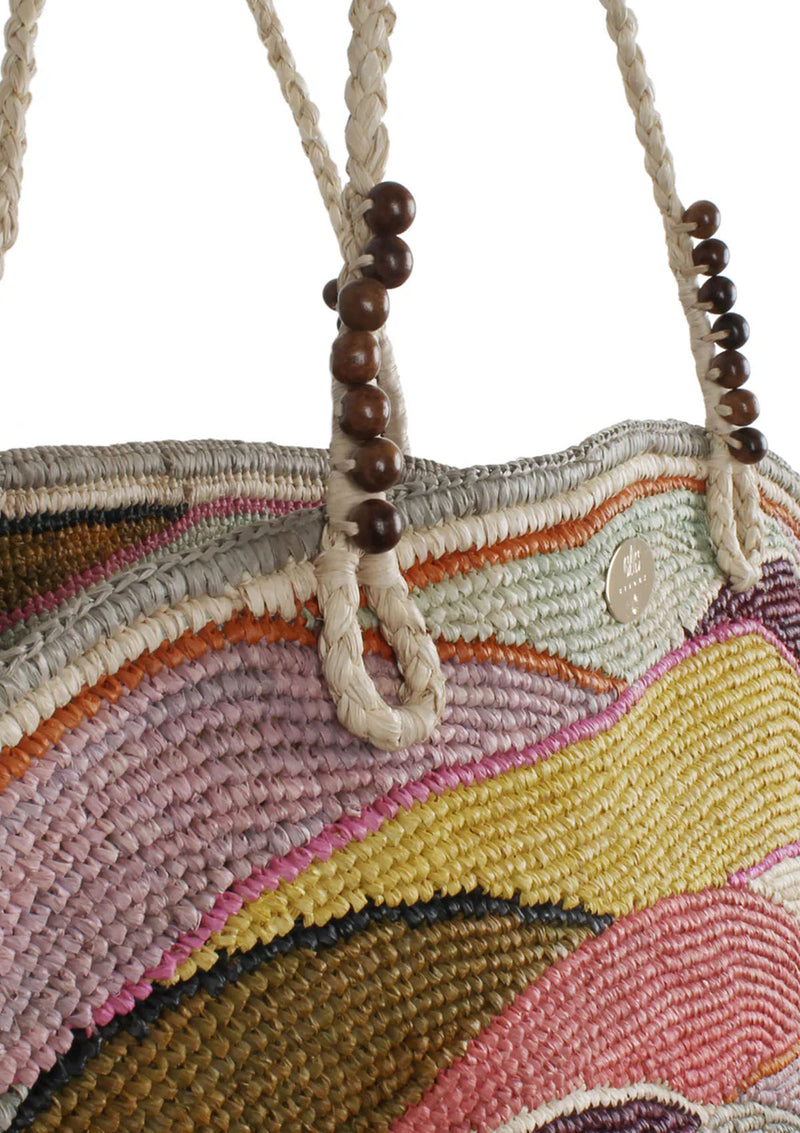 Gas Bijoux Panier Wave XL Raffia Bag