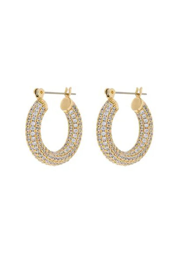 LUV AJ Pave Baby Amalfi Hoops