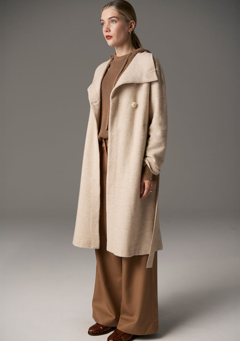 POL Clothing Ruben Draped Coat