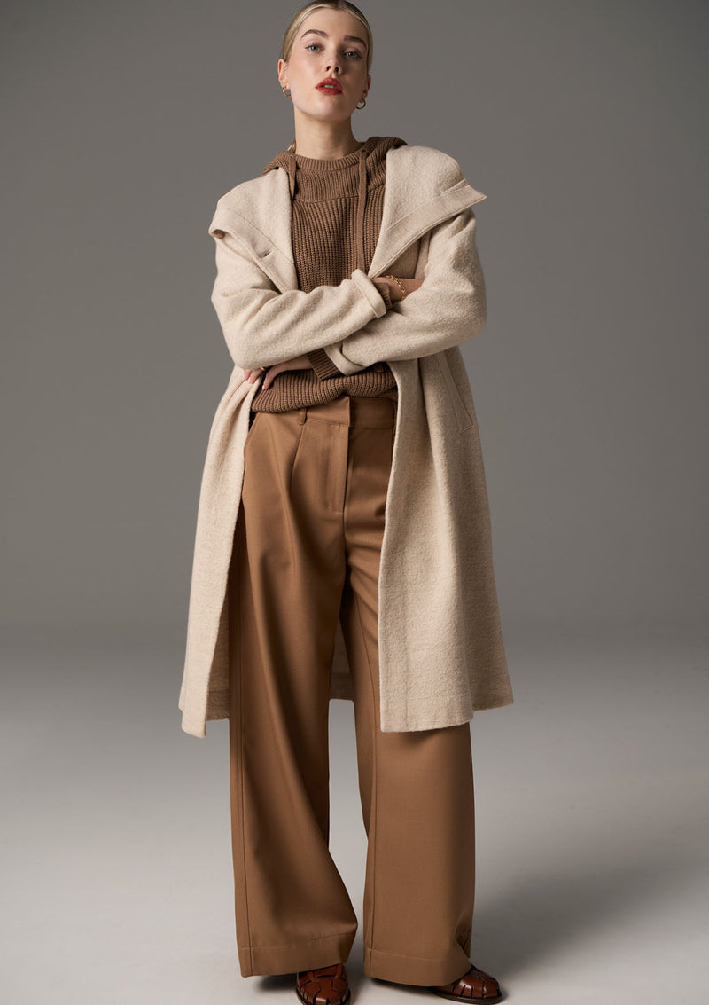 POL Clothing Ruben Draped Coat