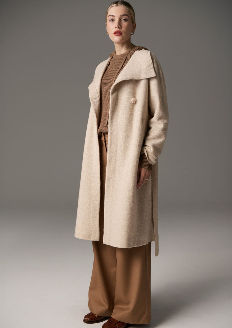 POL Clothing Ruben Draped Coat