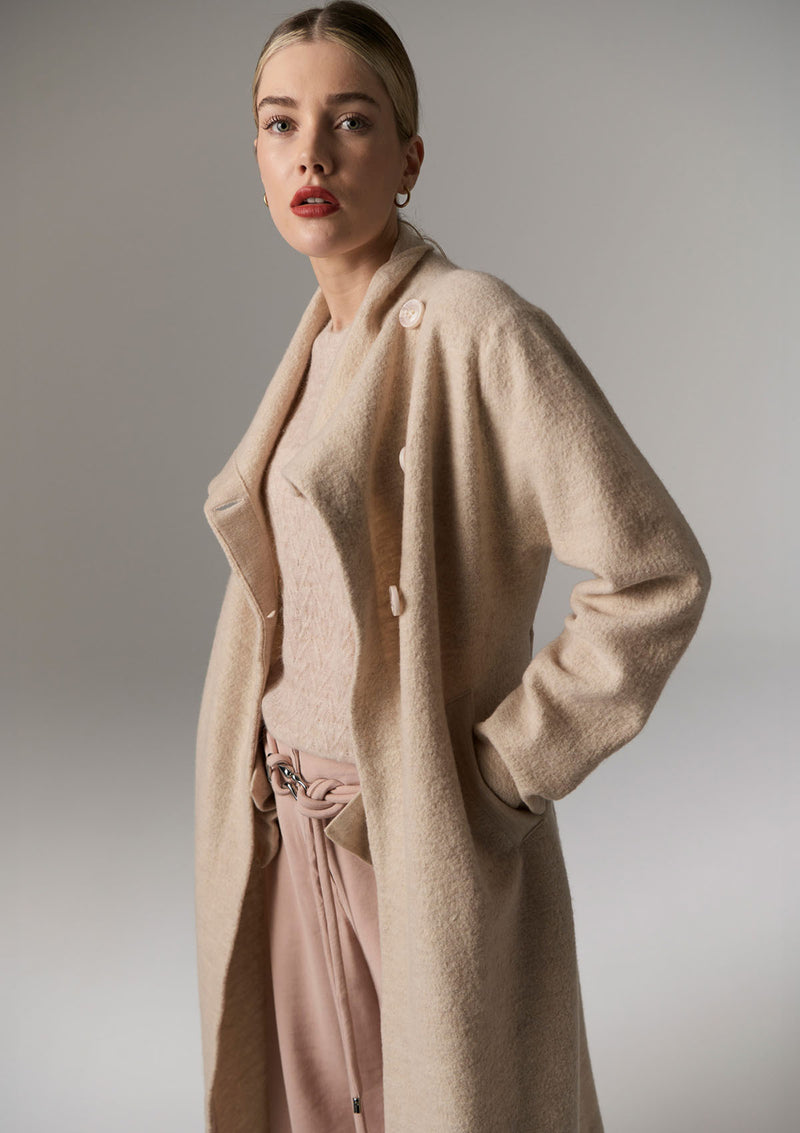 POL Clothing Ruben Draped Coat