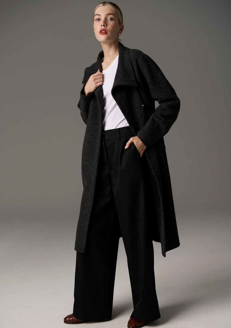POL Clothing Ruben Draped Coat