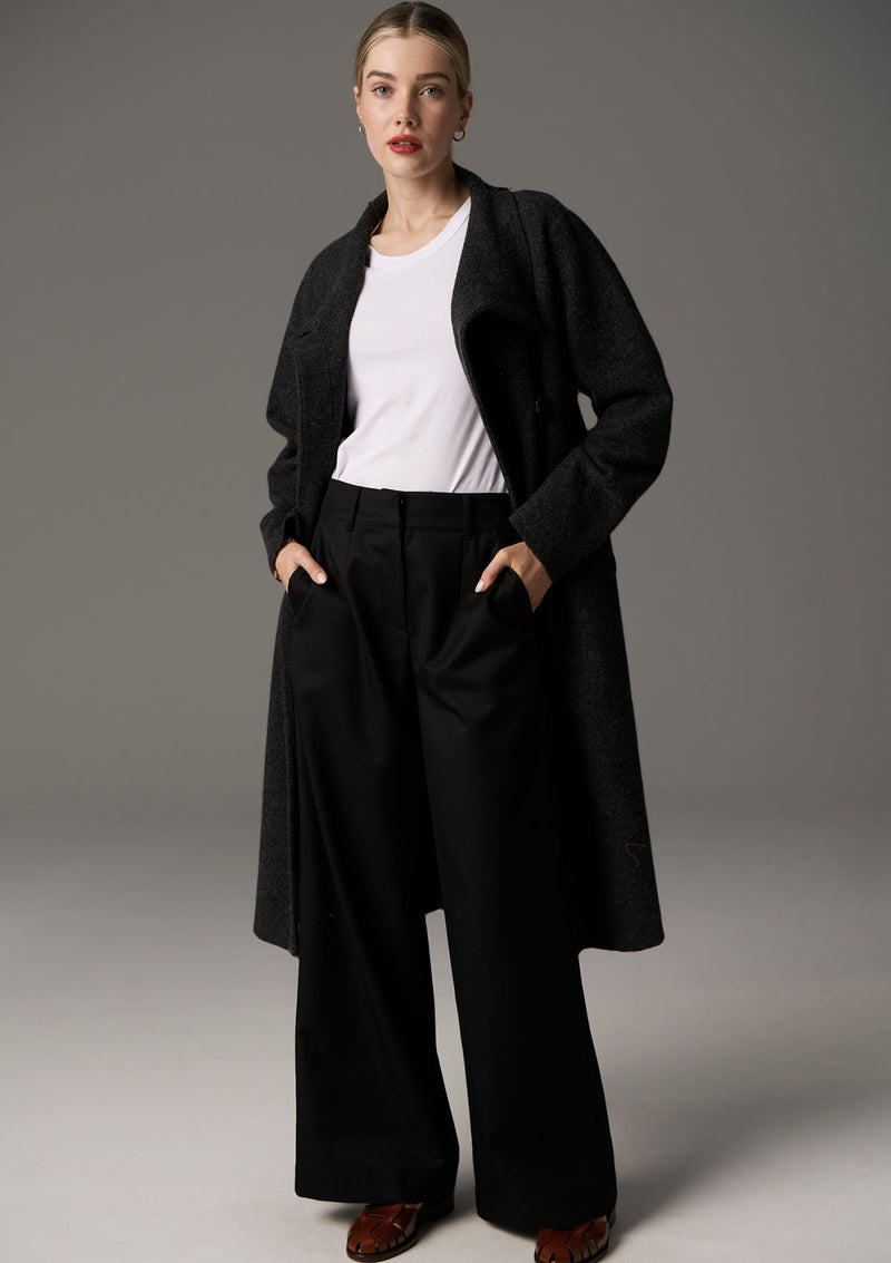 POL Clothing Ruben Draped Coat