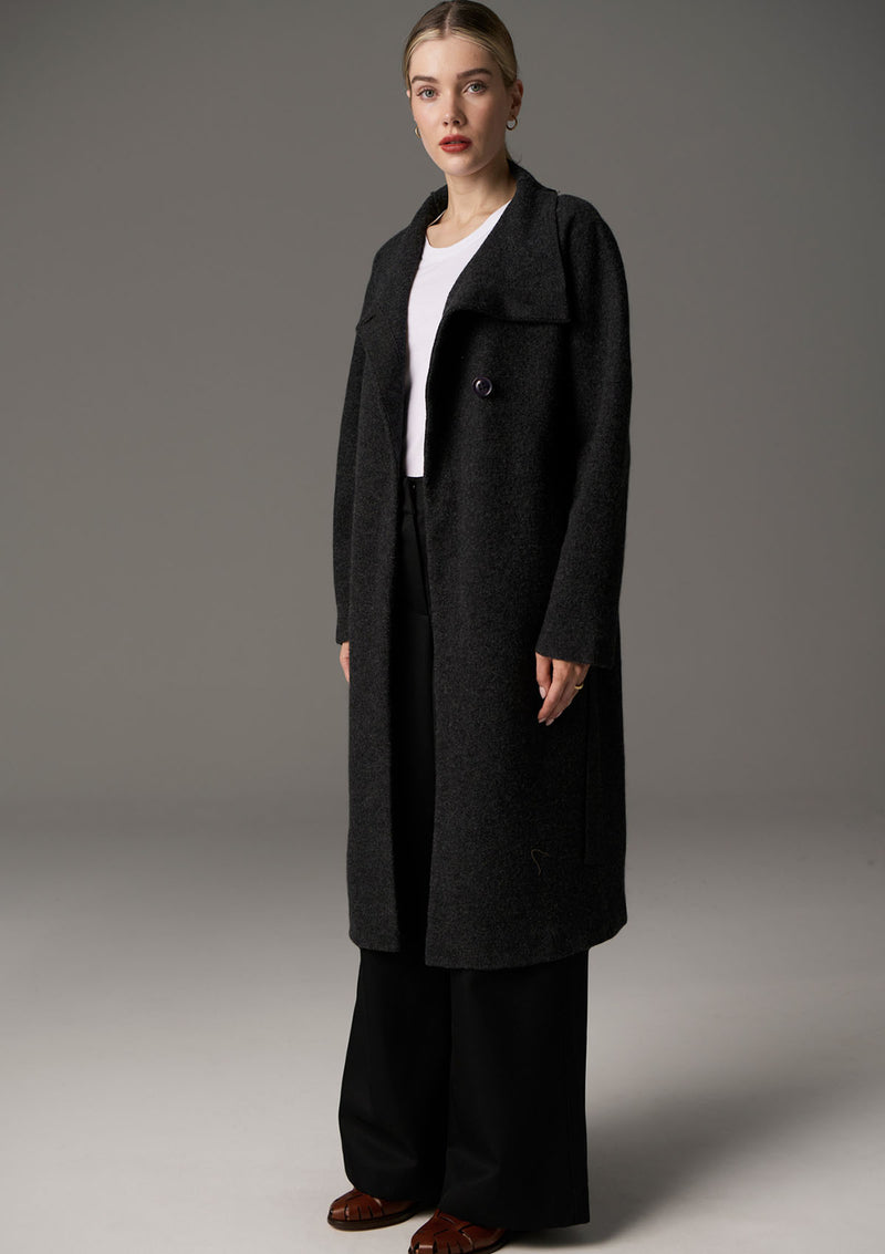POL Clothing Ruben Draped Coat