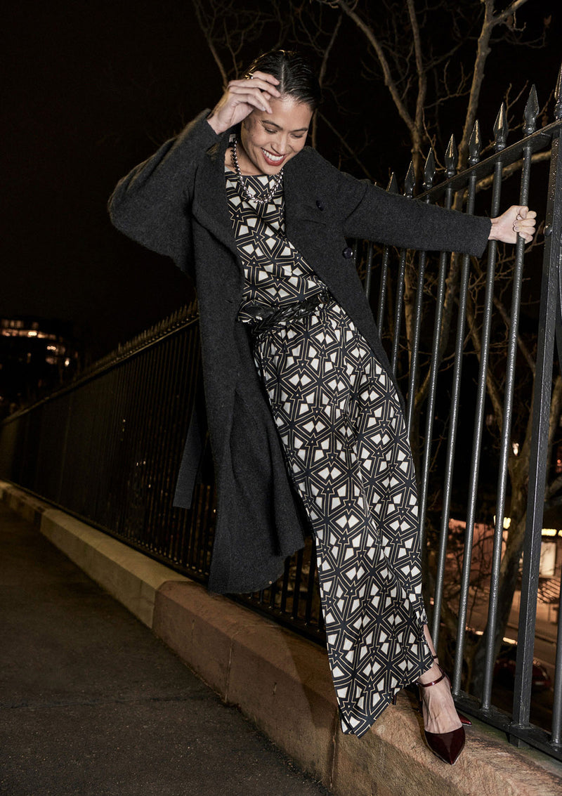 POL Clothing Ruben Draped Coat