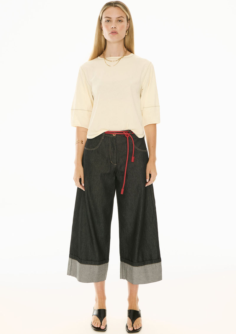 POL Clothing Harlyn Topstitch Tee