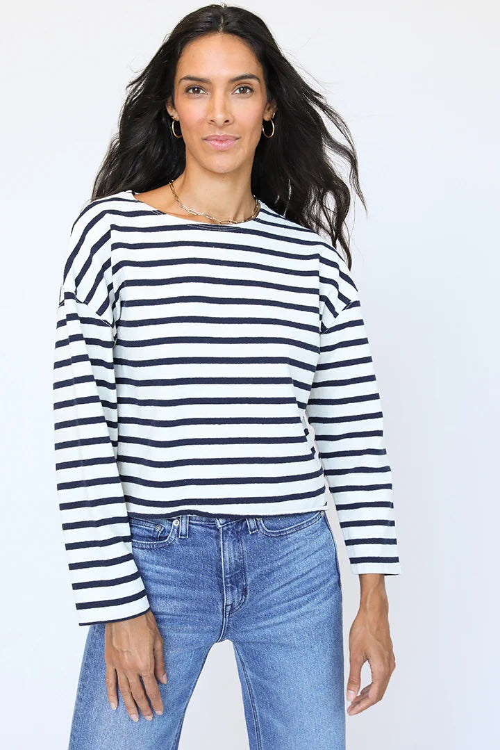 Perfect White Tee Taylor Long Sleeve Stripe Top