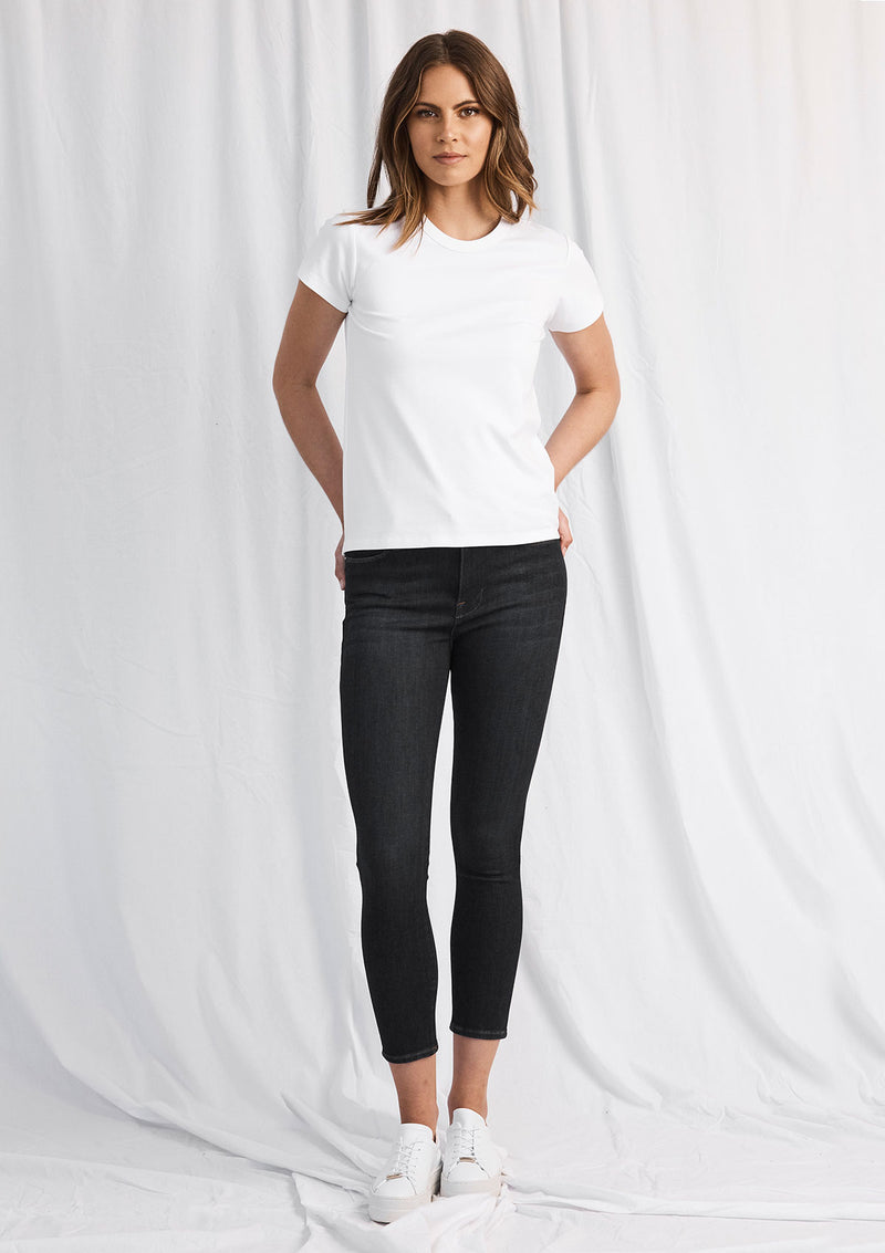 FRAME Le High Skinny Crop Jeans