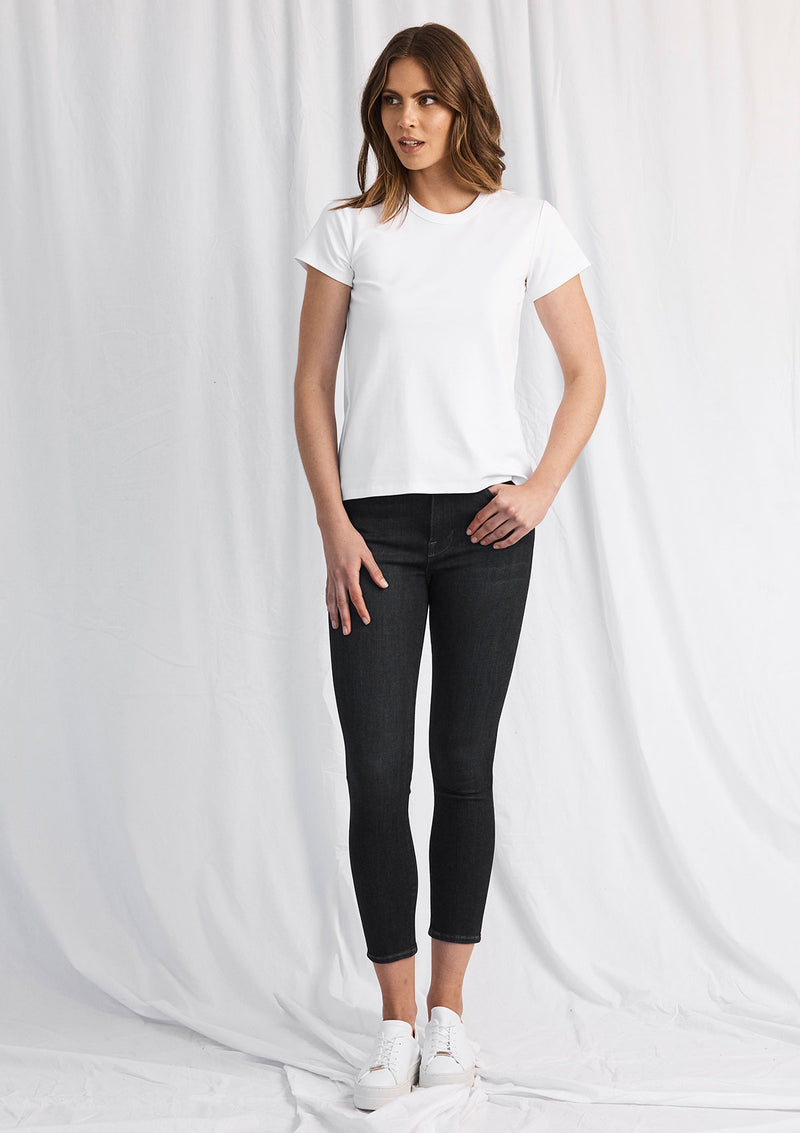FRAME Le High Skinny Crop Jeans