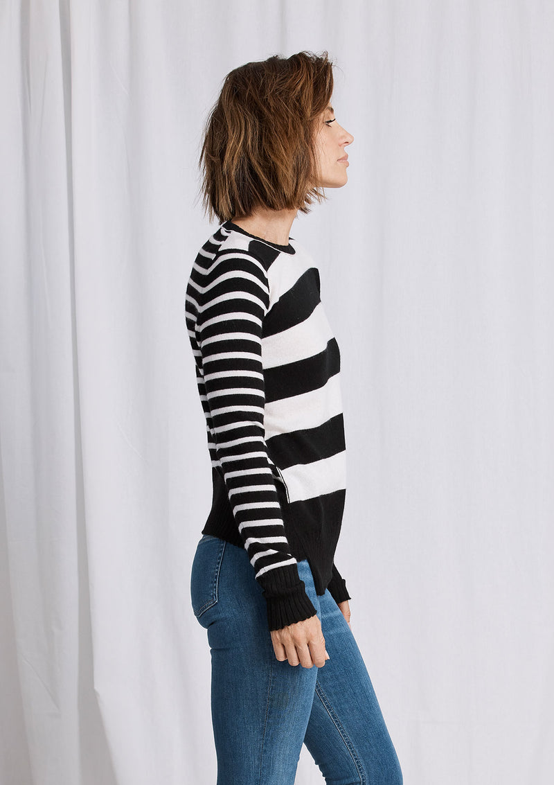 Khlassik Stripe Crew Neck Cashmere Sweater