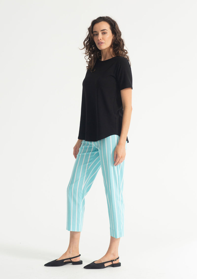 Mela Purdie Mill Stripe Popilene Cropped Pant