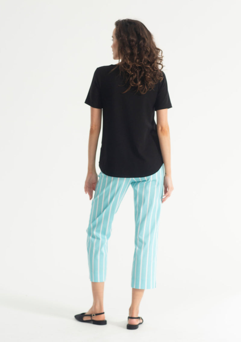 Mela Purdie Mill Stripe Popilene Cropped Pant
