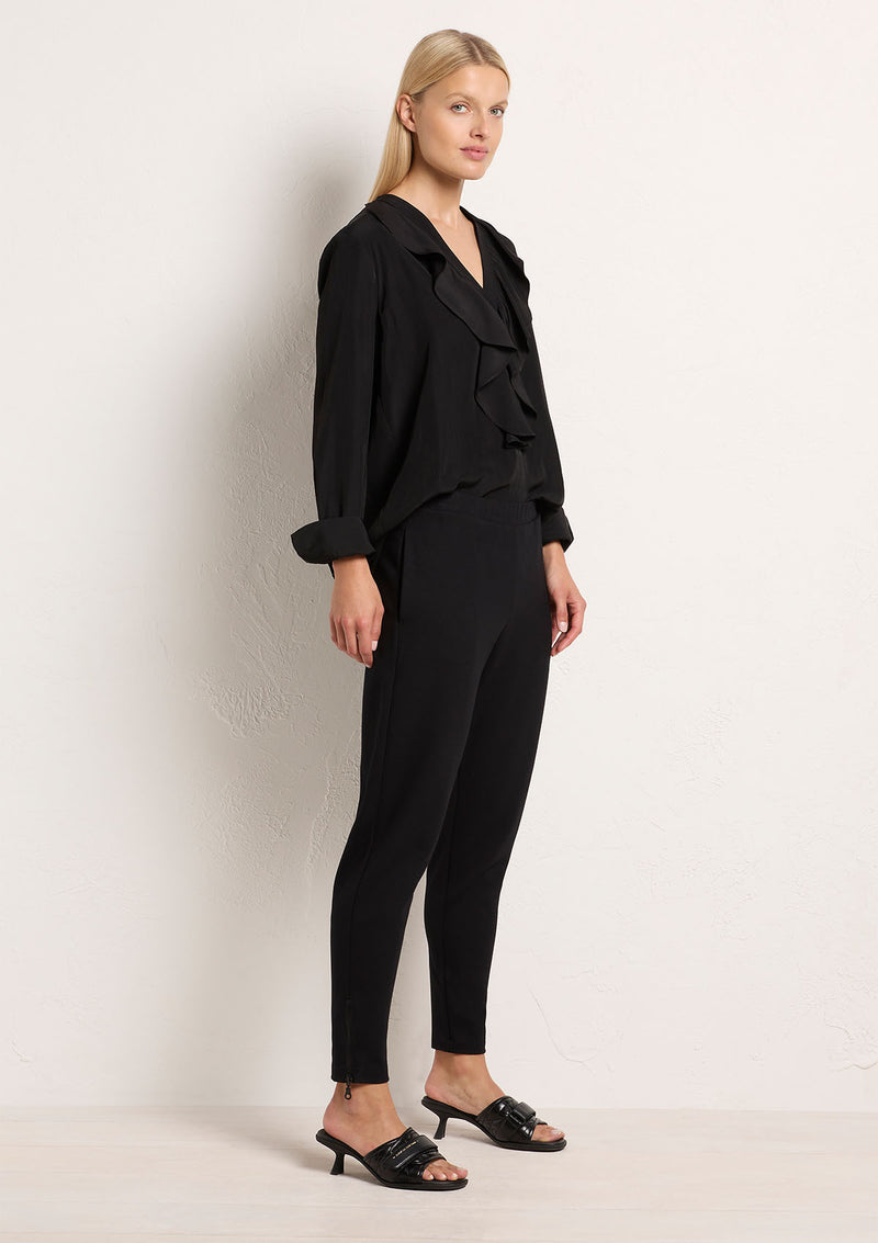 Mela Purdie Polished Ponte Zip Stiletto Pant