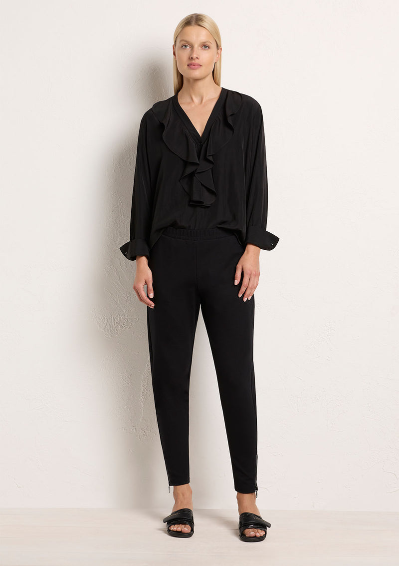 Mela Purdie Polished Ponte Zip Stiletto Pant