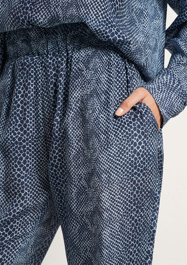 Mela Purdie Denim Reptile Silk Soft Nomad Pant